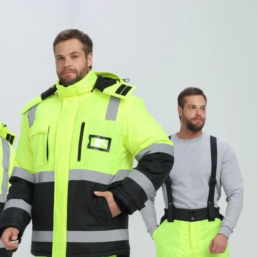 Костюм зимний сигнальный Специалист-З (тк.Оксфорд PU) брюки, желтый/черный